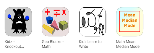 Kidz knockout Geo Blocks Write and Math mean median mode